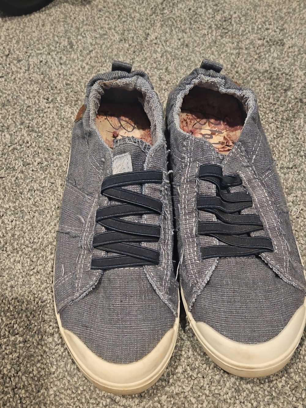 Blowfish Gray Canvas Slip-On Sneakers